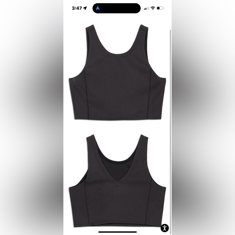 Lululemon Ribbed Softstreme Cropped Tank Top